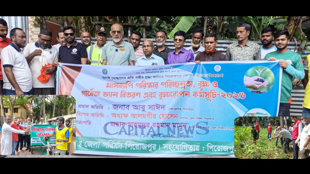 District Council begins month-long drive for a cleaner, greener Pirojpur