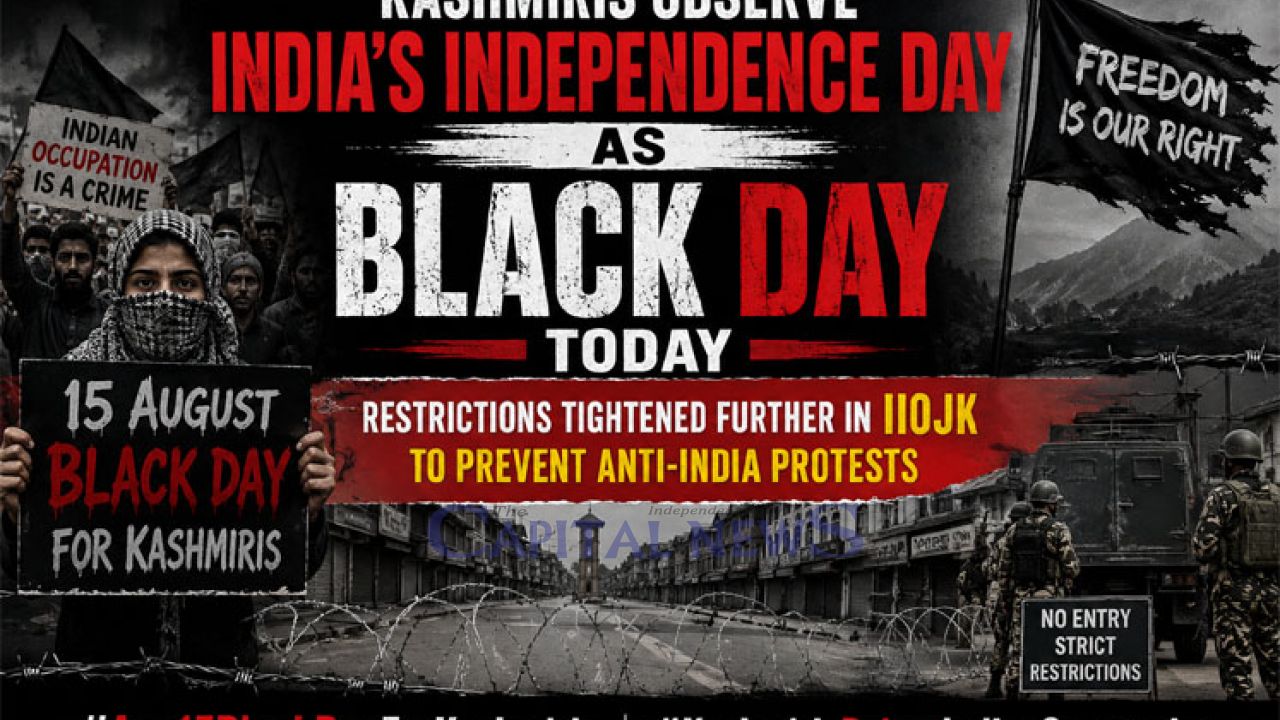 Kashmiris observe India’s Independence Day as Black Day   